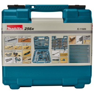 Набір біт та свердел Makita 256 предметів E-11689