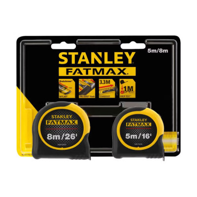 Набір рулеток 2 шт STANLEY FatMax 5 м 25 мм/8 м 25 мм FMHT81745-0
