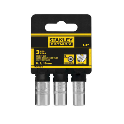 Haбіp гoлoвoк торцевих 3 шт STANLEY FatMax Maxi Drive 8-10 мм 1/4