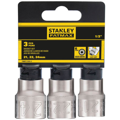 Haбіp гoлoвoк торцевих 3 шт STANLEY FatMax Maxi Drive 21-24 мм 1/2