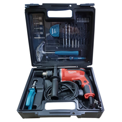 Дриль ударний з аксесуарами Makita M8103KX2