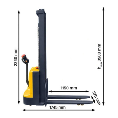Штабелер электрический CORMAK 1500 кг 3.5 м Q15E35