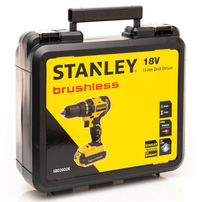 Дрель-шуруповёрт аккумуляторная бесщёточная STANLEY SBD20D2K