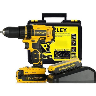 Дрель-шуруповёрт аккумуляторная бесщёточная STANLEY SBD20S2K