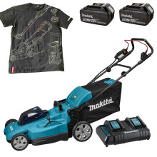 Газонокосарка акумуляторна + футболка M Makita DLM538CT2 SET-DLM538CT2-M-0724