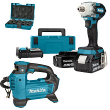 Набір акумуляторних інструментів + набір ударних головок Makita SET-DTW301RTJ-0724