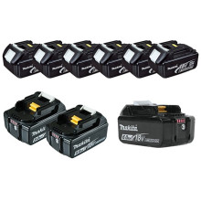 Набір Makita LXT акумулятори 6 шт Li-Ion 18 В 3 Аг, 2 шт Li-Ion 18 В 5 Аг, 1 шт Li-Ion 18 В 6 Аг DCB183D2