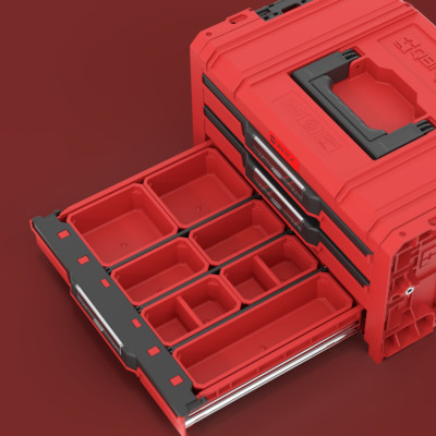 Ящик для інструментів QBRICK SYSTEM Pro Drawer 3 Toolbox 2.0 Expert Red Ultra HD Custom SKRQPROD3E2CCZEPG003
