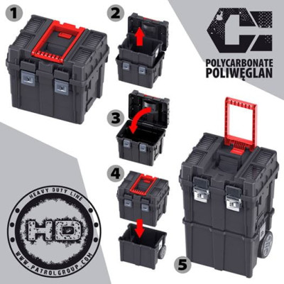 Ящик для инструмента QBRICK SYSTEM Wheelbox HD Compact Logic SKRWCLHDPZCZAPG001