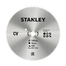 Диск пильний по дереву STANLEY CV 190х16х100 STA10215