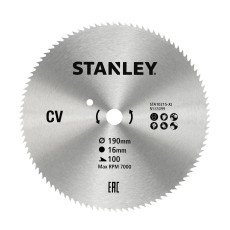 Диск пильний по дереву STANLEY CV 190х16х100 STA10215