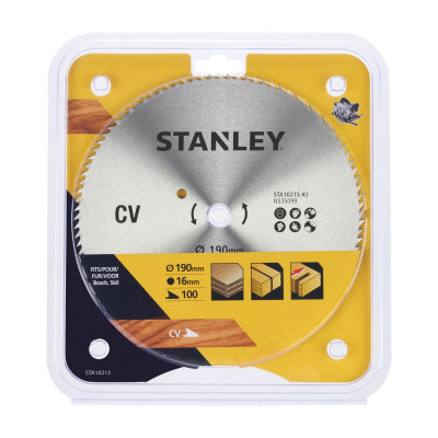 Диск пильный по дереву STANLEY CV 190х16х100 STA10215