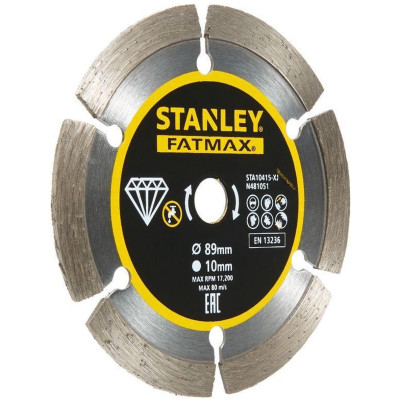 Круг алмазний по кераміці STANLEY 89х10 мм STA10415