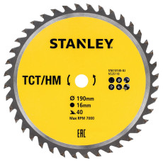 Диск пильний по дереву STANLEY TCT/HM 190х16х40 STA13145