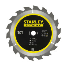 Диск пильний по дереву STANLEY TCT 190х16х18 STA15370