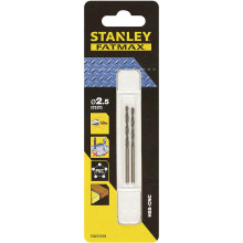 Cвердла по металу 2 шт STANLEY FatMax HSS-CNC 2.5х30х57 мм STA51018