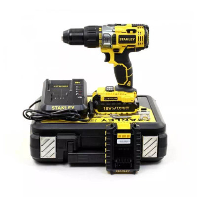 Аккумуляторная дрель-шуруповёрт ударная STANLEY STDC18LHBK
