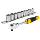 Набір головок торцевих 1/4 з одинадцяти предметів STANLEY STMT82666-0