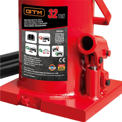 Домкрат бутылочный гидравлический GTM 32 т TH93204